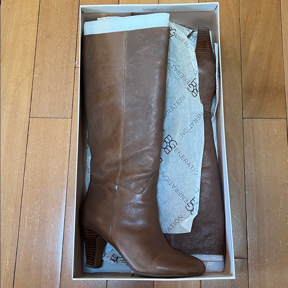 BCBG Leather Boots Taupe